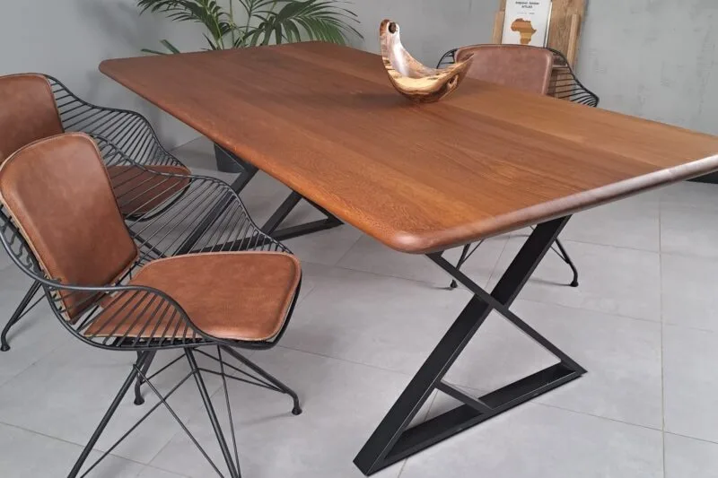 Iroko Oval Köşe Masa - Görsel 4