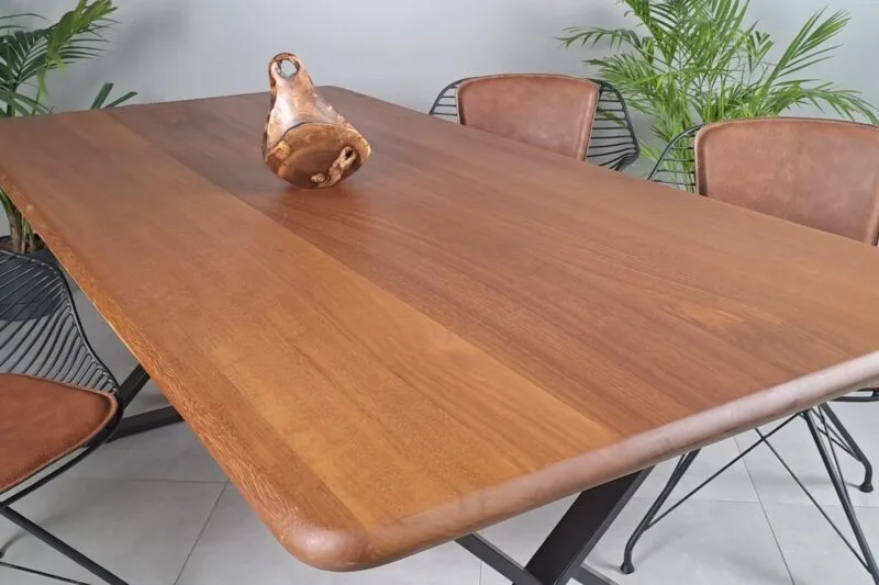 Iroko Oval Köşe Masa - Görsel 2